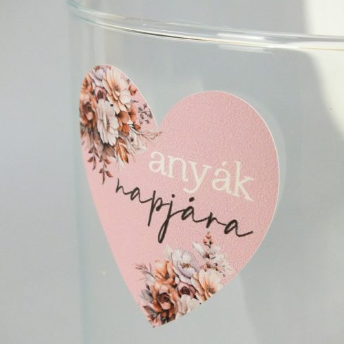 Matrica - anyák napjára szív 3 féle 15db/lap