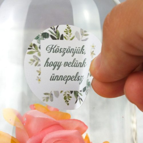 Matrica - köszönjük, hogy velünk... - zöld leveles 15db/lap