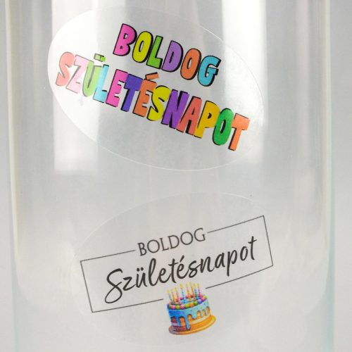 Matrica - Boldog születésnapot átlátszó matricák 24db/lap