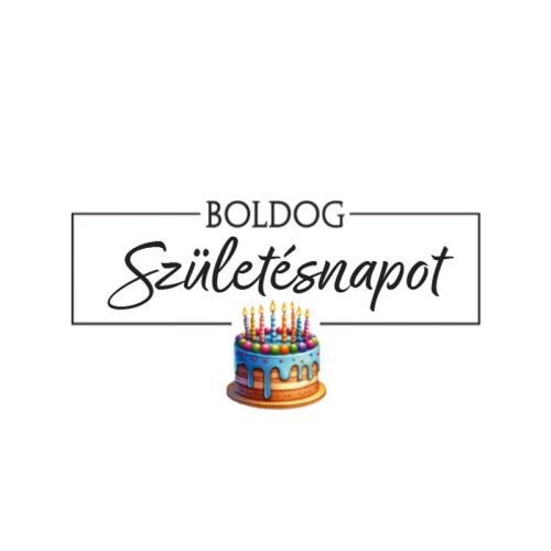 Matrica - Boldog születésnapot átlátszó matricák 24db/lap