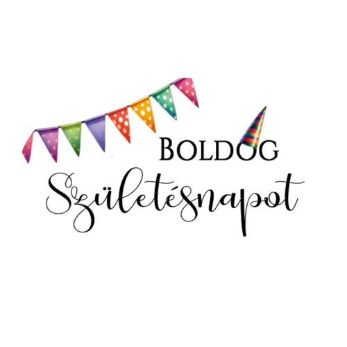 Matrica - Boldog születésnapot átlátszó matricák 24db/lap