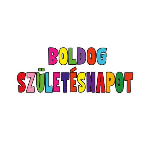 Matrica - Boldog születésnapot átlátszó matricák 24db/lap