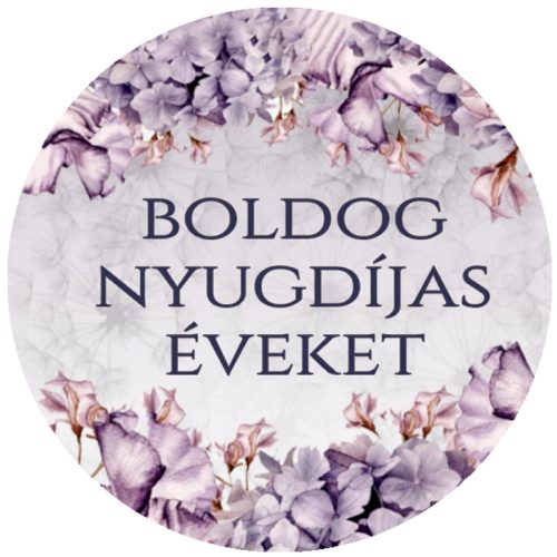 Matrica - Nyugdíjas kerek matricák 15db/lap