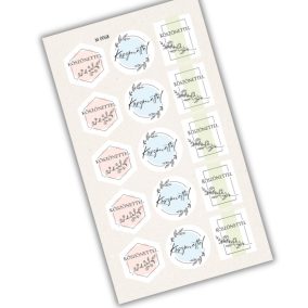  Matrica - Köszönettel pasztell matricák 15db/lap