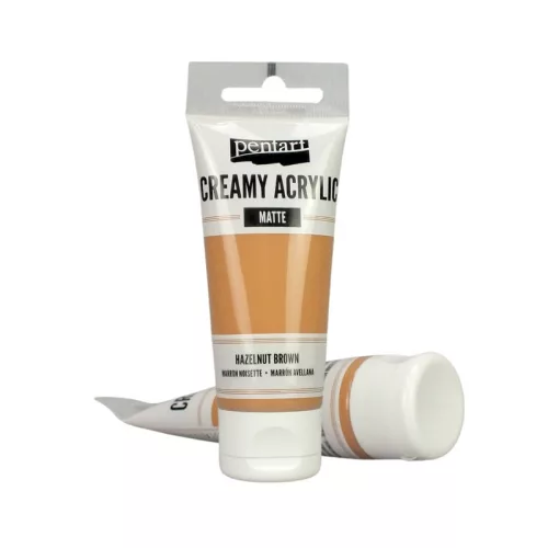 Krémes akrilfesték matt 60 ml mogyoróbarna