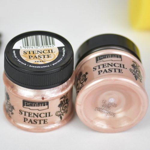 Stencilező paszta gyöngyház 50 ml barack