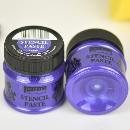 Stencilező paszta gyöngyház 50 ml ultramarin