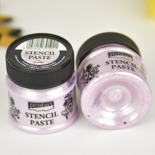 Stencilező paszta gyöngyház 50 ml vattacukor