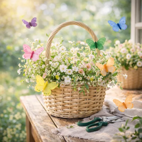  Lepke csipeszes színes - egy pöttyös 12db/doboz