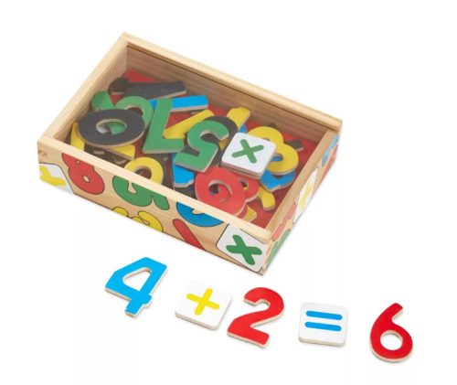 Melissa & Doug Fa Mágneses Számkészlet – 37 Darab, szám, oktató játék 5+ éves kortól