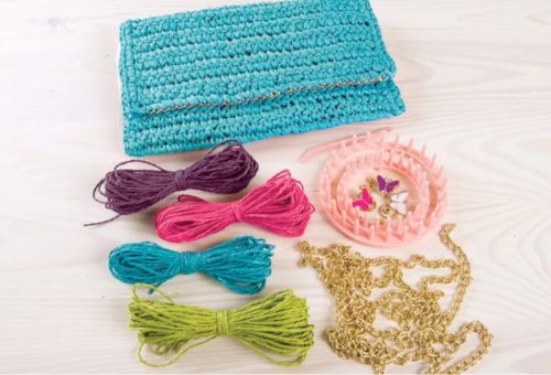 Make It Real Virágos raffia kistáska készítés 8