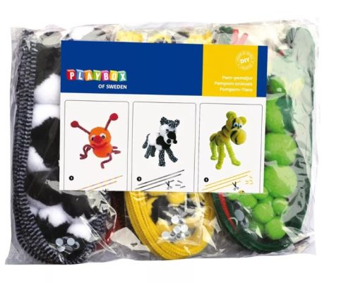 Playbox Pompom állat készítő szett, porciózott csomag 6
