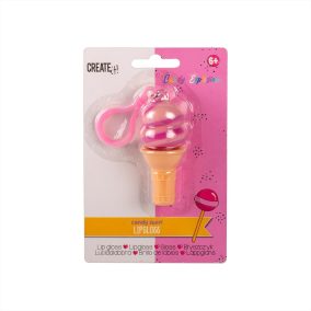   Canenco Create It! Candy szájfény fagyis kulcstartóban - rózsaszín, nyalóka ízű