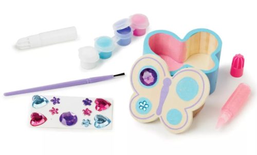 Melissa & Doug Kreatív játék, Fa doboz díszítés, pillangó 6+ éves kortól