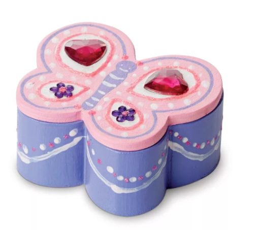 Melissa & Doug Kreatív játék, Fa doboz díszítés, pillangó 6+ éves kortól