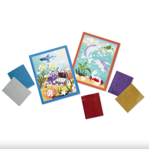 Melissa & Doug Kreatív játék, Glitter képkészítő, tenger 6+ éves kortól