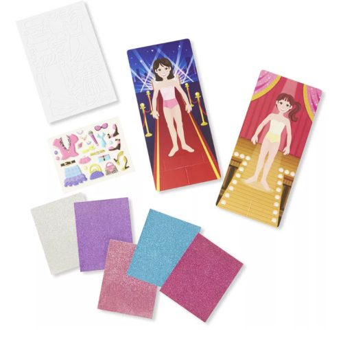 Melissa & Doug Kreatív játék, Glitter képkészítő, divat 6+ éves kortól