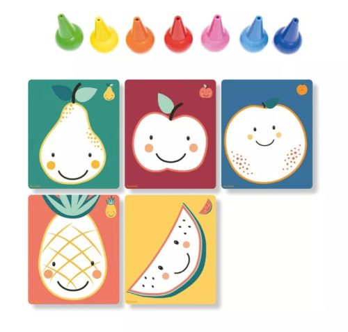 Sycomore Babyssimo kreatív zsírkréta színező készlet – gyümölcs 2