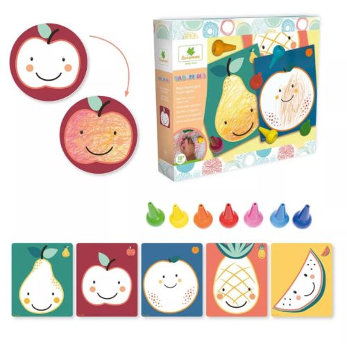 Sycomore Babyssimo kreatív zsírkréta színező készlet – gyümölcs 2