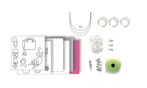 Sycomore kreatív zsugorodó műanyag ékszerkészlet gyerekeknek 7+ éveskortól