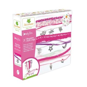   Sycomore kreatív készlet – Többrétegű karkötők gyöngyökből és szalagokból, 6+éves kortól gyerekeknek 