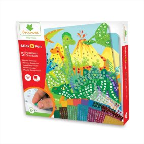   Sycomore Stick’n Fun kreatív készlet – Dinoszaurusz mozaikfestmények gyerekeknek, 5+ éves kortól 4