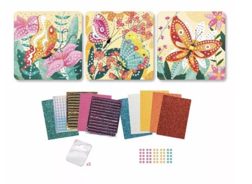Sycomore Stick’n Fun kreatív készlet – Pillangós mozaikfestmények gyerekeknek, 5+ éves kortól 5