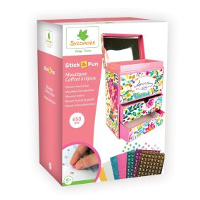   Sycomore Stick’n Fun kreatív készlet – 3D mozaik ékszerdoboz gyerekeknek, 5+ éves kortól 5