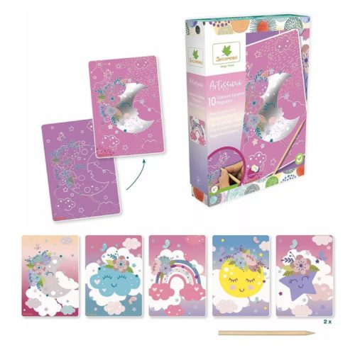 Sycomore Artissimo kreatív készlet varázslatos kaparós képek gyerekeknek 4