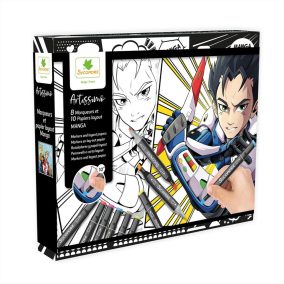   Sycomore Artissimo manga színezőkészlet fiú hősökkel 10