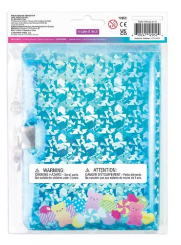 Make It Real, 3C4G Rágógumi csillámos zárható napló tollal 6+ éves kortól