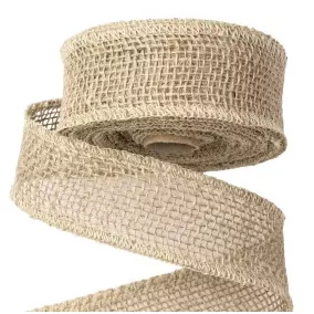 Juta szalag 5 cm x 9 m – Natúr, varrott szélekkel
