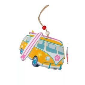   Autódekoráció szörfdeszkával, akasztható – dekoratív karton, 12 cm, nyári dekoráció