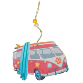   Autódekoráció szörfdeszkával, akasztható – dekoratív karton, 12 cm, nyári dekoráció