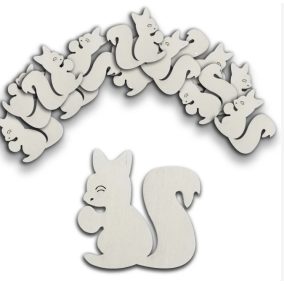 Fehér fa mókus 5cm 3 db/csomag