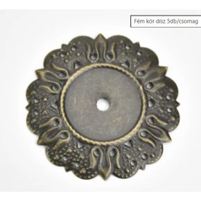 Réz színű fém kör dísz 5 cm
