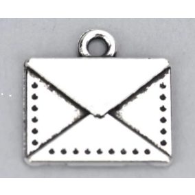 medál - ezüst boríték 1,5x1,4 cm