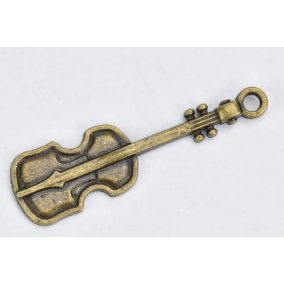 medál - rézszínű hegedű 0,8 x 2,9 cm
