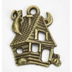 medál - kísértetkastély réz színű 2x2 cm