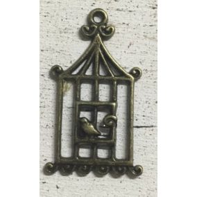 medál - kalitka réz színű 3,2 x 1,8 cm