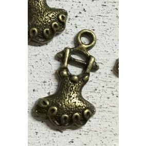 medál - koktélruha réz színű 1,2 x 1,9 cm