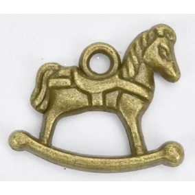 medál - hintaló réz színű 2 x 1,7 cm