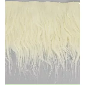 Krém színű műszőrme 10 x 30 cm