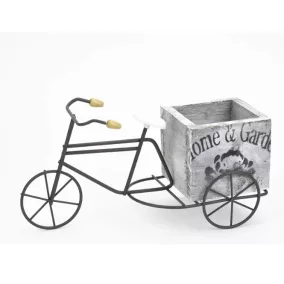 Fém tricikli fa virágtartóval 9x23 x10,5 cm
