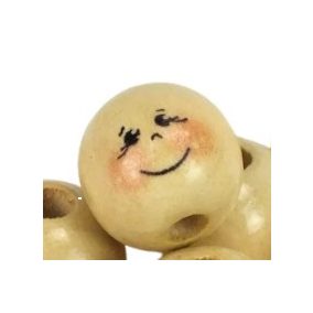 Festett arcú fa golyó - kislány 20mm