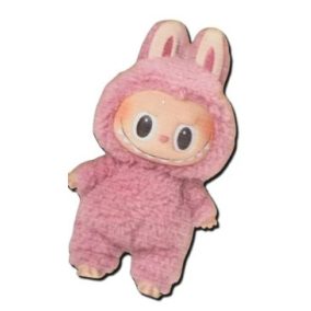 Nyomtatott díszkarton - Labubu rózsaszín 8,2 cm