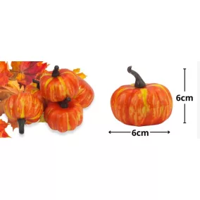 Dekorációs tök narancssárga 6 cm
