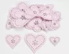 Fa virágdíszes szivek 30 db/ csomag
