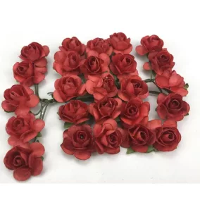 Papír rózsa piros 1,6 cm