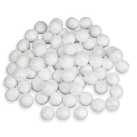 Polisztirol golyó csillámos fehér 1,4 cm  10 db/csomag